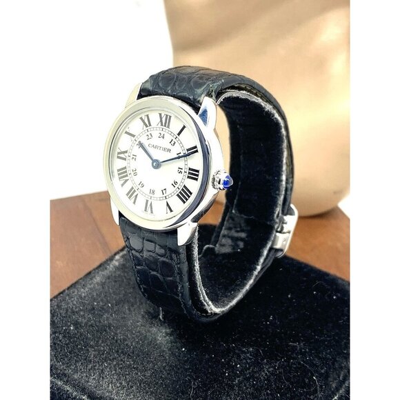 Cartier Ronde Solo W6700155 Women\'s Watch Swiss Quartz Silver Dial Leather 29mm main image 11